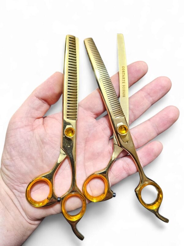 Set de Tijeras Premium de Peluquería y Barberia 4 tijeras Mod S440s47" - Image 6