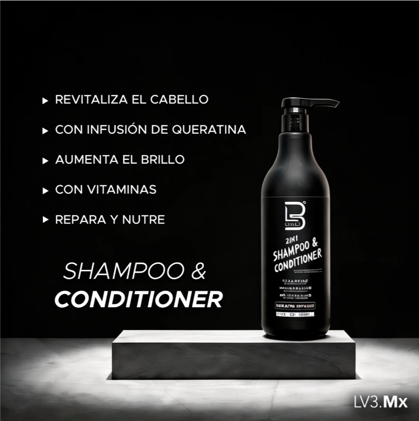 L3VEL3 2 IN 1 SHAMPOO & CONDITIONER 1000ML - Imagen 4