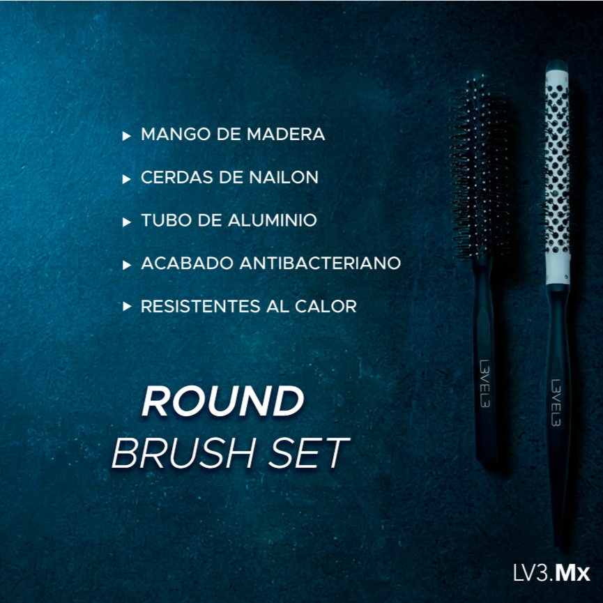 L3VEL3 2PC ROUND BRUSH SET - Imagen 4