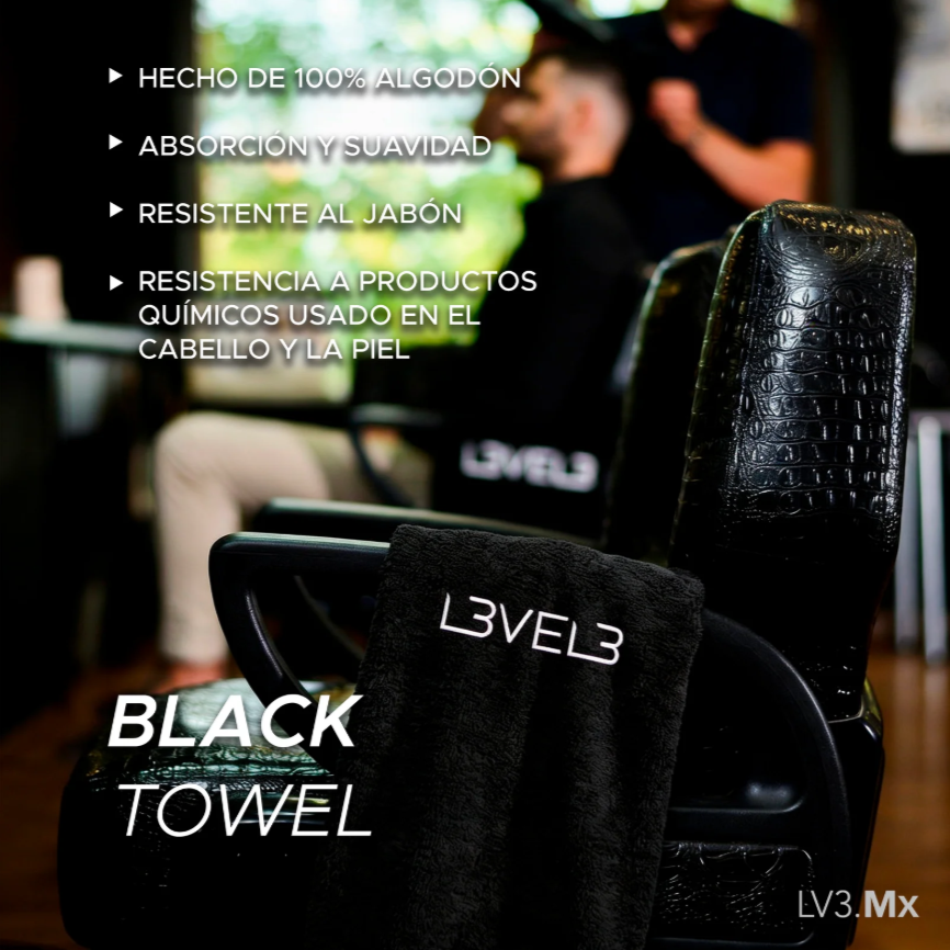 L3VEL3 BLACK TOWEL - Imagen 3