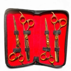 Set de Tijeras Premium de Peluquería y Barberia 4 tijeras Mod S440s47"