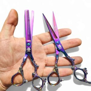 Set Tijeras para peluqueria Profesionales Mod SDGN6.5" Rosa Tornasol