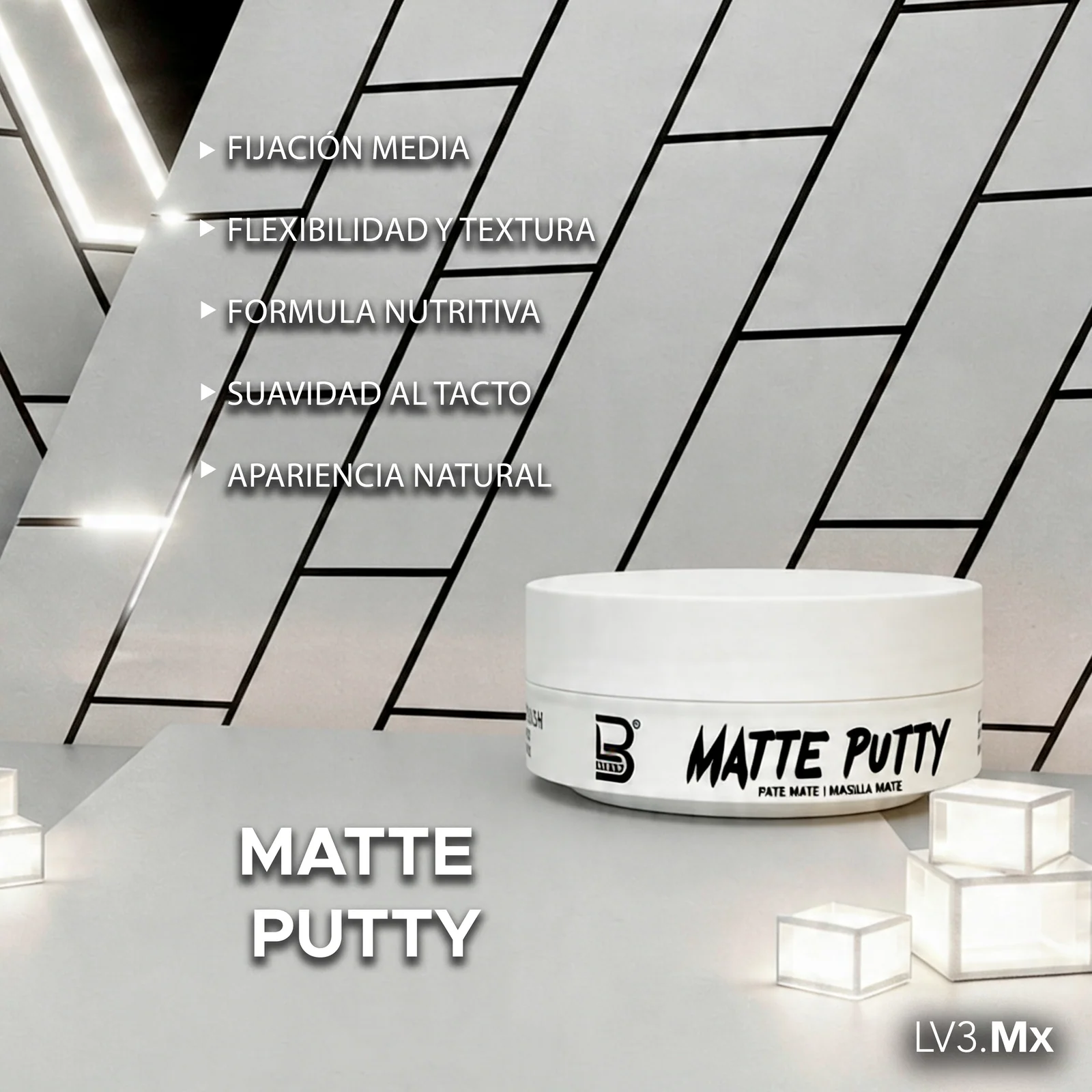 L3VEL3 Matte Putty 150gr Cera Efecto Mate - Imagen 3